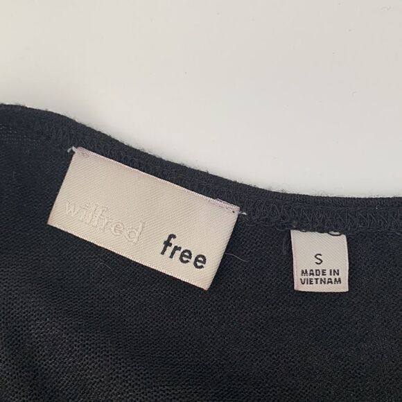 🖤Wilfred Free Women's Diapason Long-Sleeve Scoop Neck T-Shirt Dress Black - Picture 5 of 8